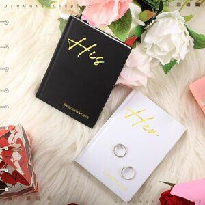2 Pcs His & Her Vows Books Wedding Day